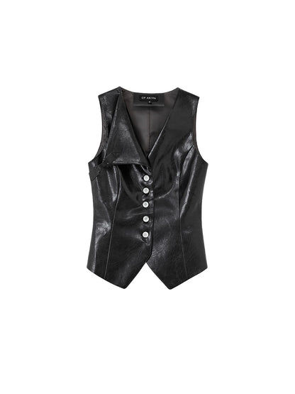 Long Faux Leather Jacket For Women Coats