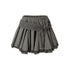 NO ROMANCE Vintage Lace Patchwork Washed Mini Puff Skirt