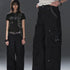 wear_And_tear_Black_Asymmetric_Rib_Splice_Rivet_Multi_Pocket_Women&