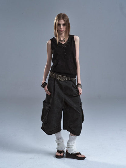 wear And tear Black Hooded Contrast Kangaroo Pocket Faux Layered Women&