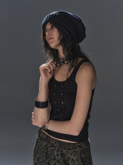 wear And tear Black Rhinestone Frayed Edge Street Punk Stretch Women&