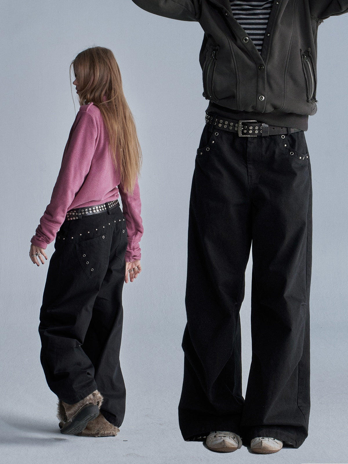 wear_And_tear_Camouflage_Studded_Pocket_Split_Wash_Streetwear_Women&