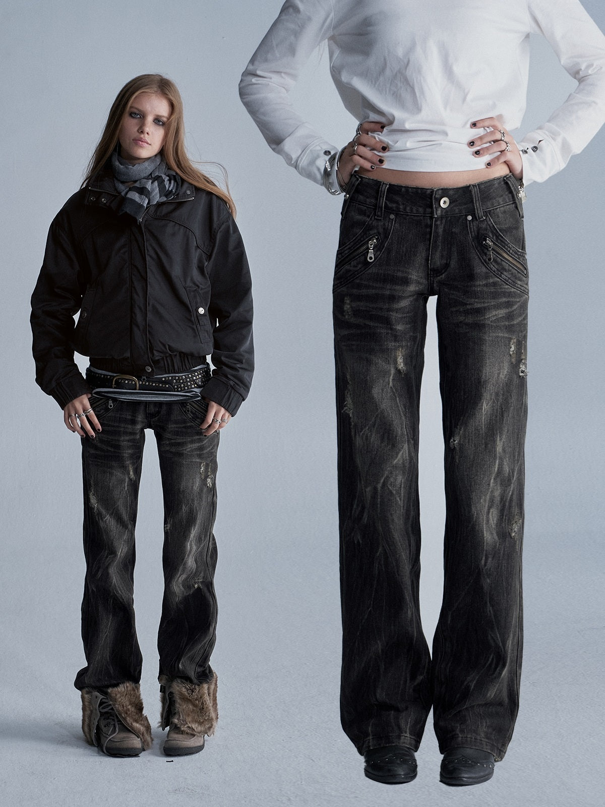 wear_And_tear_Distressed_Embroidered_Multi_Pocket_Zip_Women&