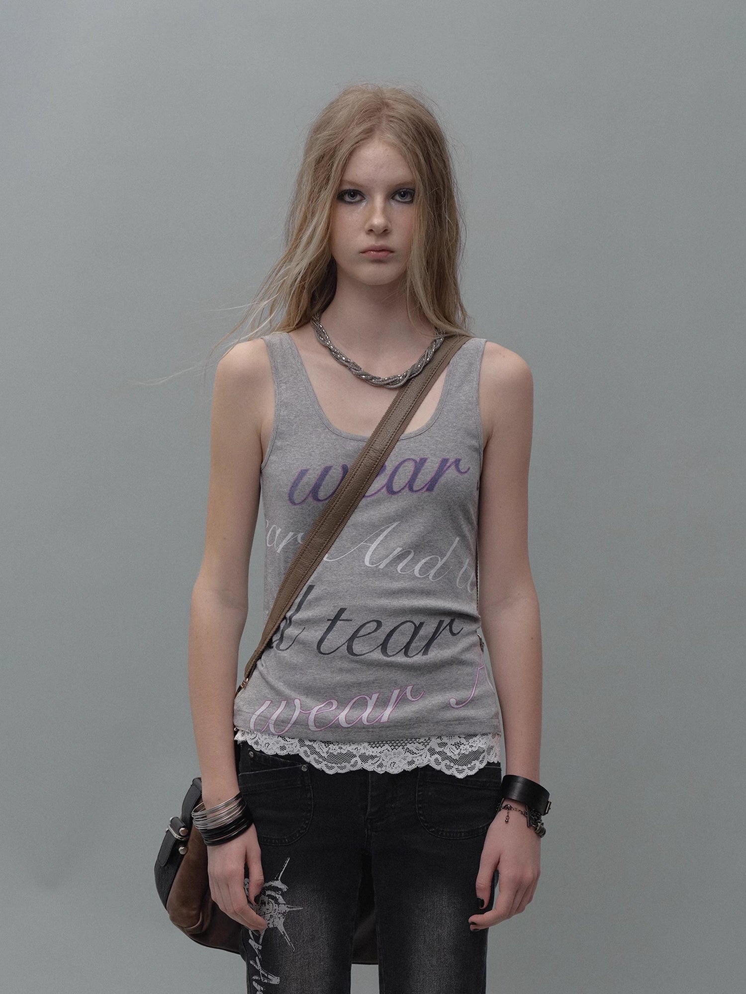 wear_And_tear_Lace_Trimmed_Contrast_Lettering_Ribbed_Tank_MISSTT