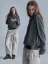 wear_And_tear_Loose_Fleece_Stand_Collar_Drawstring_Hem_Asymmetric_Women&