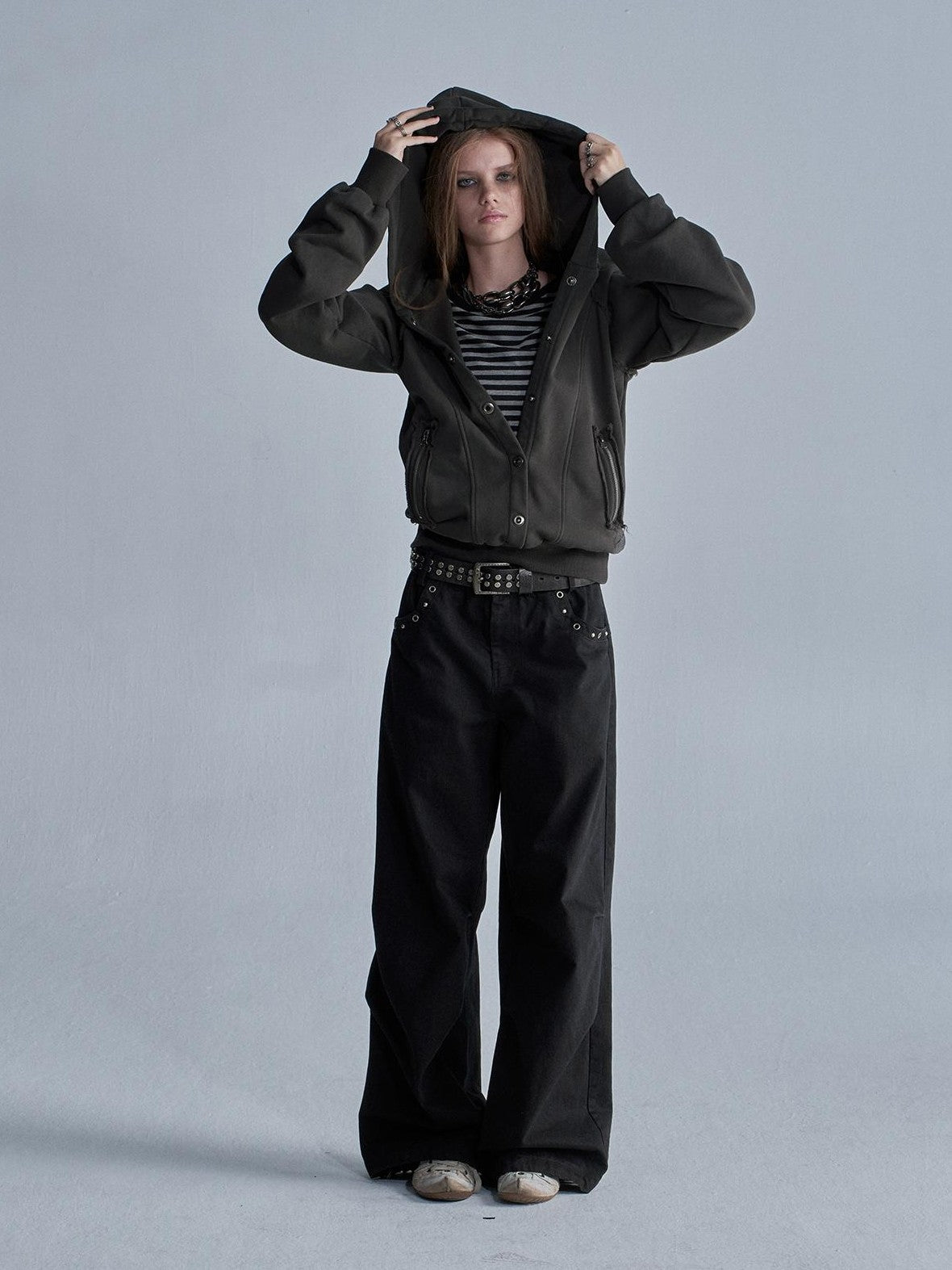 wear And tear Raw Edge Raglan Sleeve Washed Loose Fit Women&