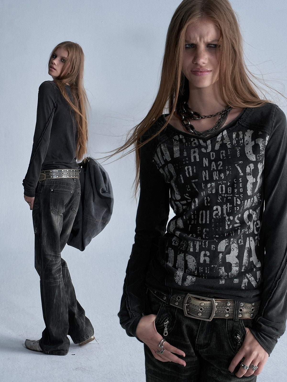 wear_And_tear_Silver_Allover_Print_Asymmetric_V-neck_Women&