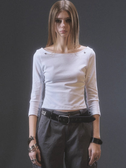 wear_And_tear_Striped_Crewneck_Tee_With_Metal_Eyelets_MISSTT