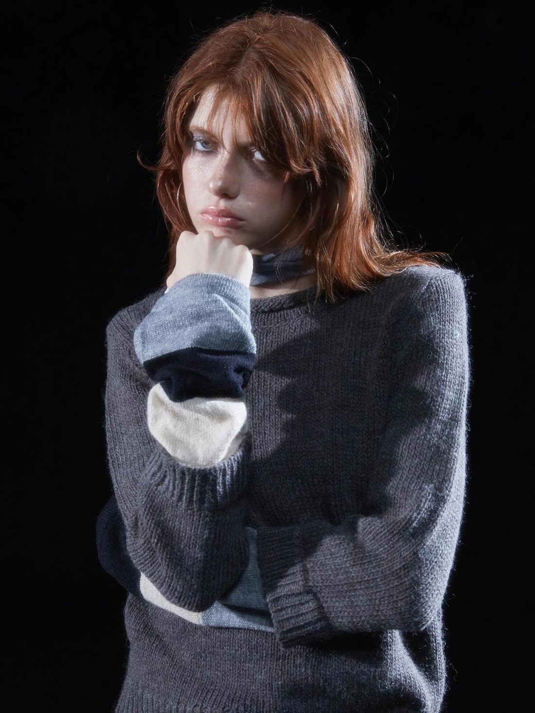 wear And tear Two Tone Icelandic Knit Sweater