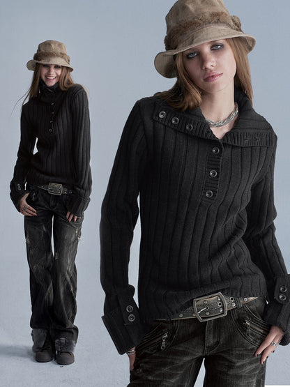 wear_And_tear_Two_Way_Stacked_Turtleneck_Ribbed_Faux_Layered_Folded_Cuff_Slim_Fit_Women&