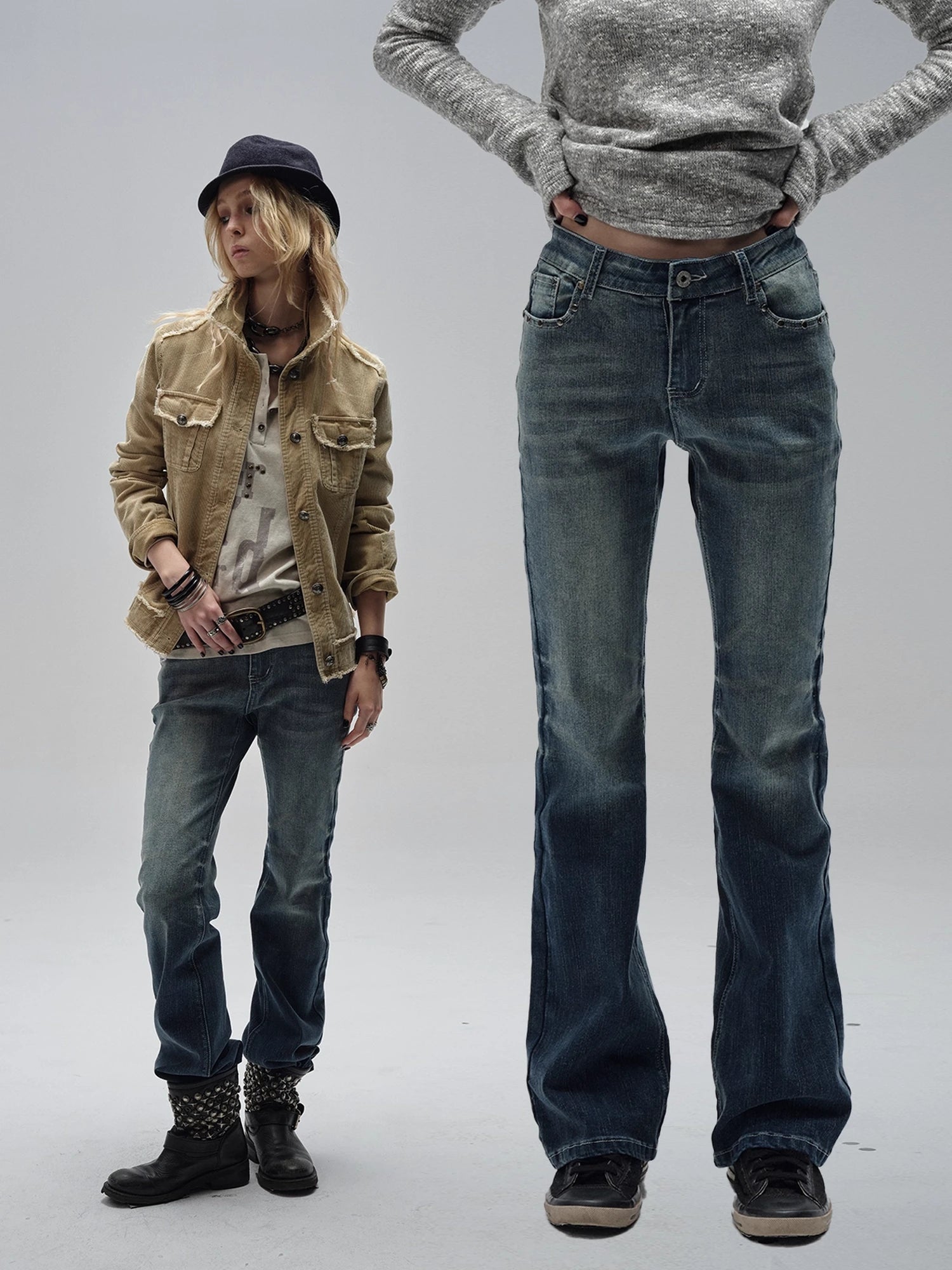 wear_And_tear_Vintage_Blue_Washed_Stretch_Flared_Jeans_MISSTT