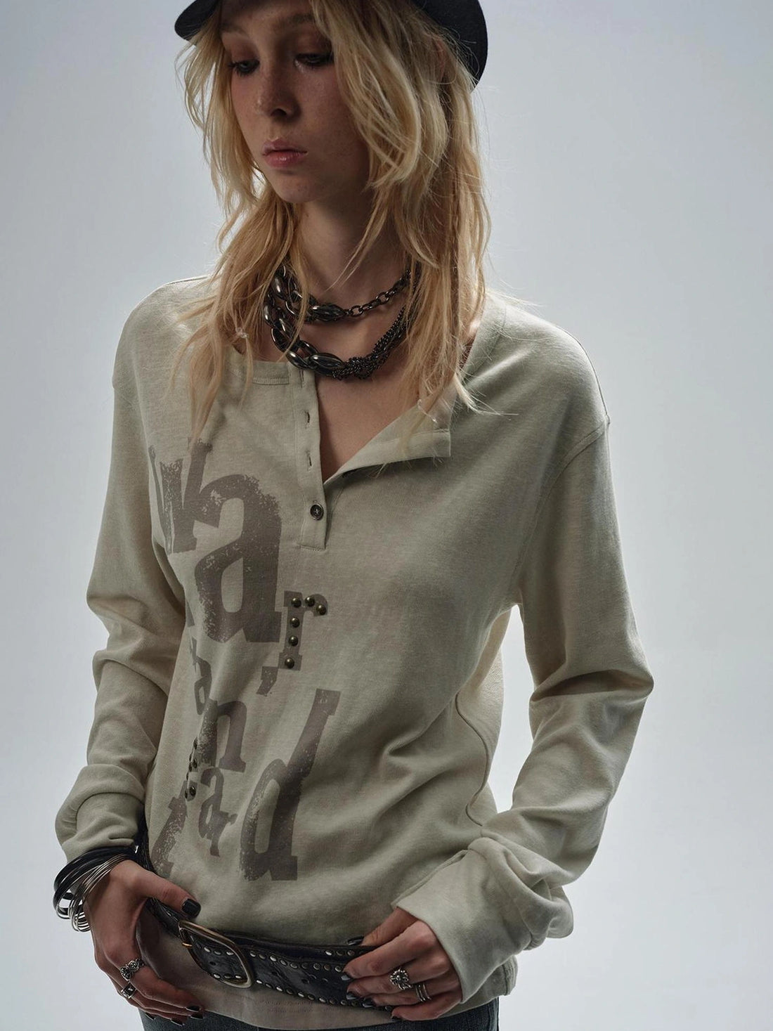 wear And tear Vintage Print Drop Shoulder Tee