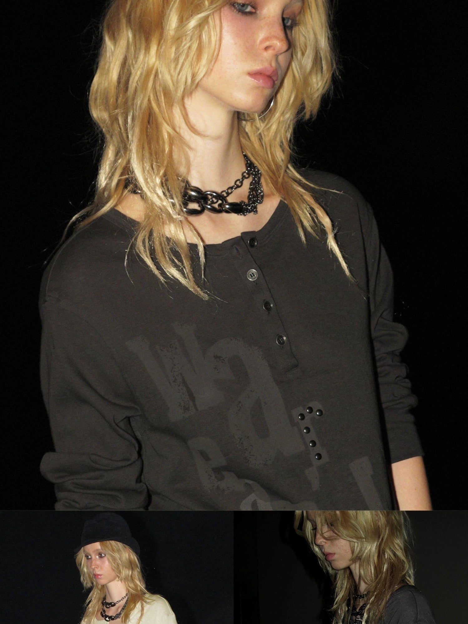 wear And tear Vintage Print Drop Shoulder Tee