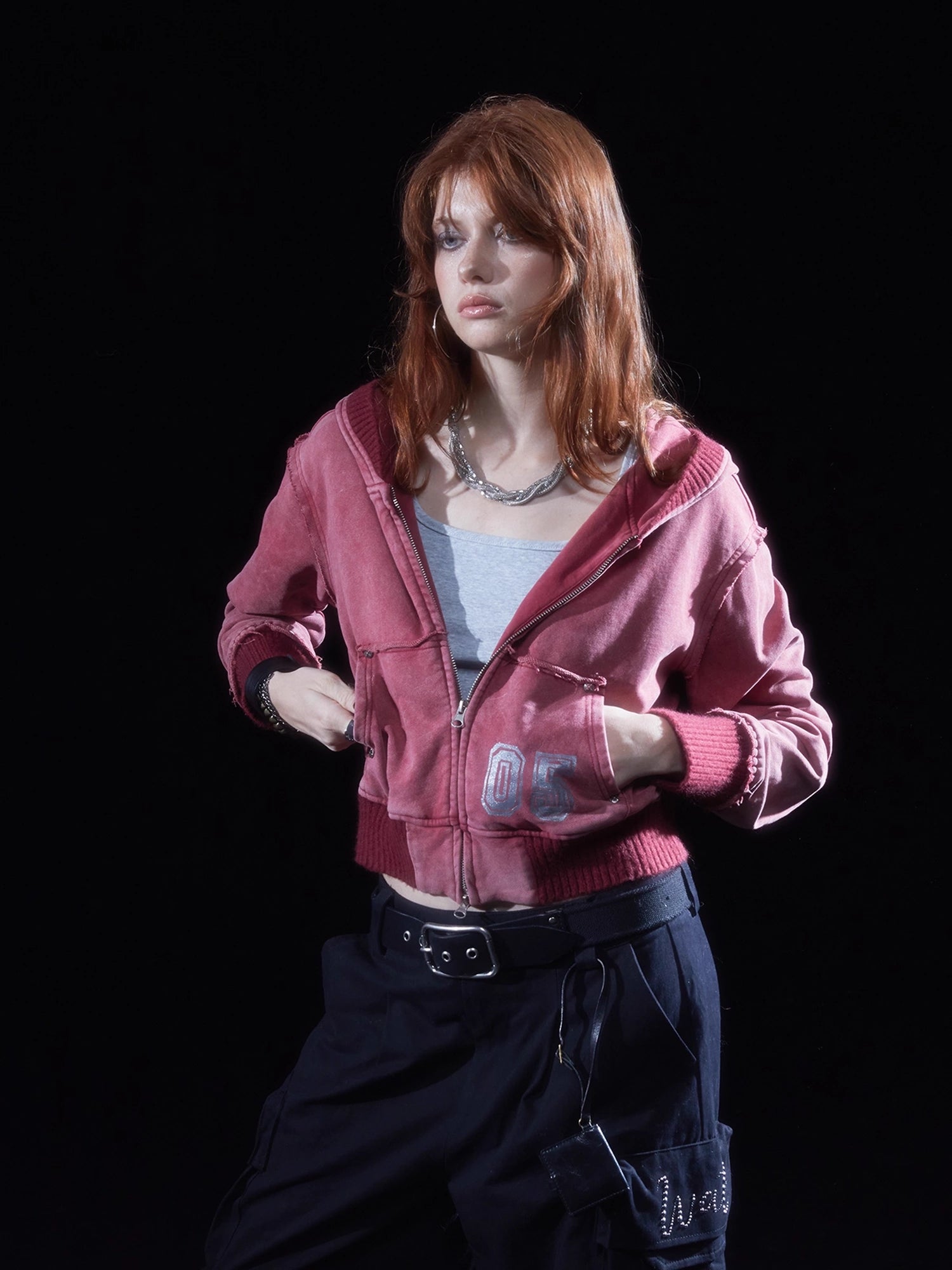 wear_And_tear_Vintage_Washed_Cropped_Hoodie_With_Studs_Glitter_Print_MISSTT