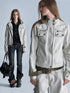 wear_And_tear_Washed_Gray_Stand_Collar_Multi_Pocket_Rivet_Zipper_Women&