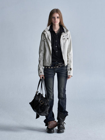 Whisker Lightning Panel Studded Distressed Women&
