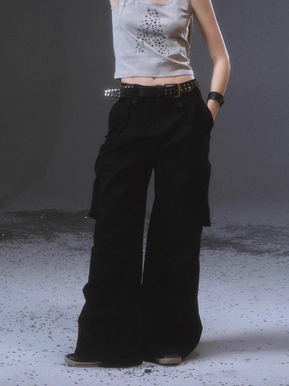 wear_And_tear_Wide_Leg_Cargo_Pants_With_Print_Embroidery_Studs_MISSTT