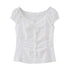 DIDDI MODA Vintage Romantic Lace Trim Cotton Blouse