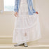 DIDDI MODA Vacation Inspired Geometric Lace Embroidered Maxi Skirt