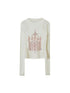 DIDDI MODA Classic Crystal Chandelier Print Layered Long Sleeve Top
