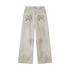 DIDDI MODA Vintage Bow Patchwork Distressed Jeans