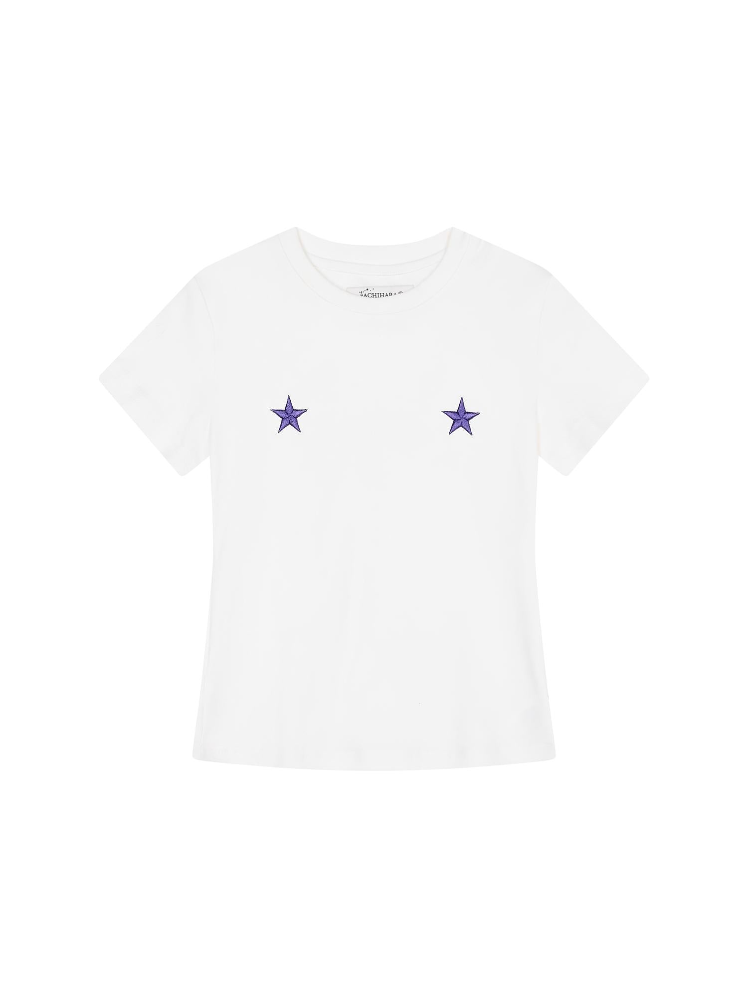 Achihara Insomnia Stars Embroidered Graphic T-Shirt