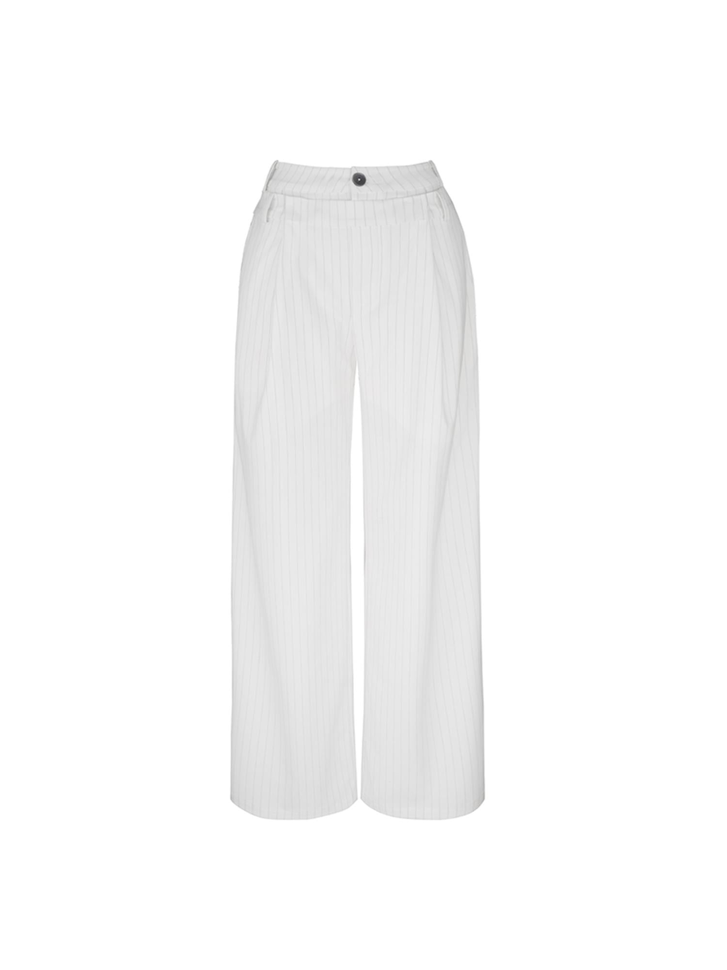 STRIKE A POSE Trendy Drop-Crotch Wide-Leg Pants With Double Waistband