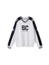 SweetChilling Oversize Rugby Embroidered Print Fleece Hoodie