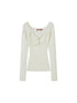 SweetChilling V-Neck 3D Hand-Knit Embroidered Sweater