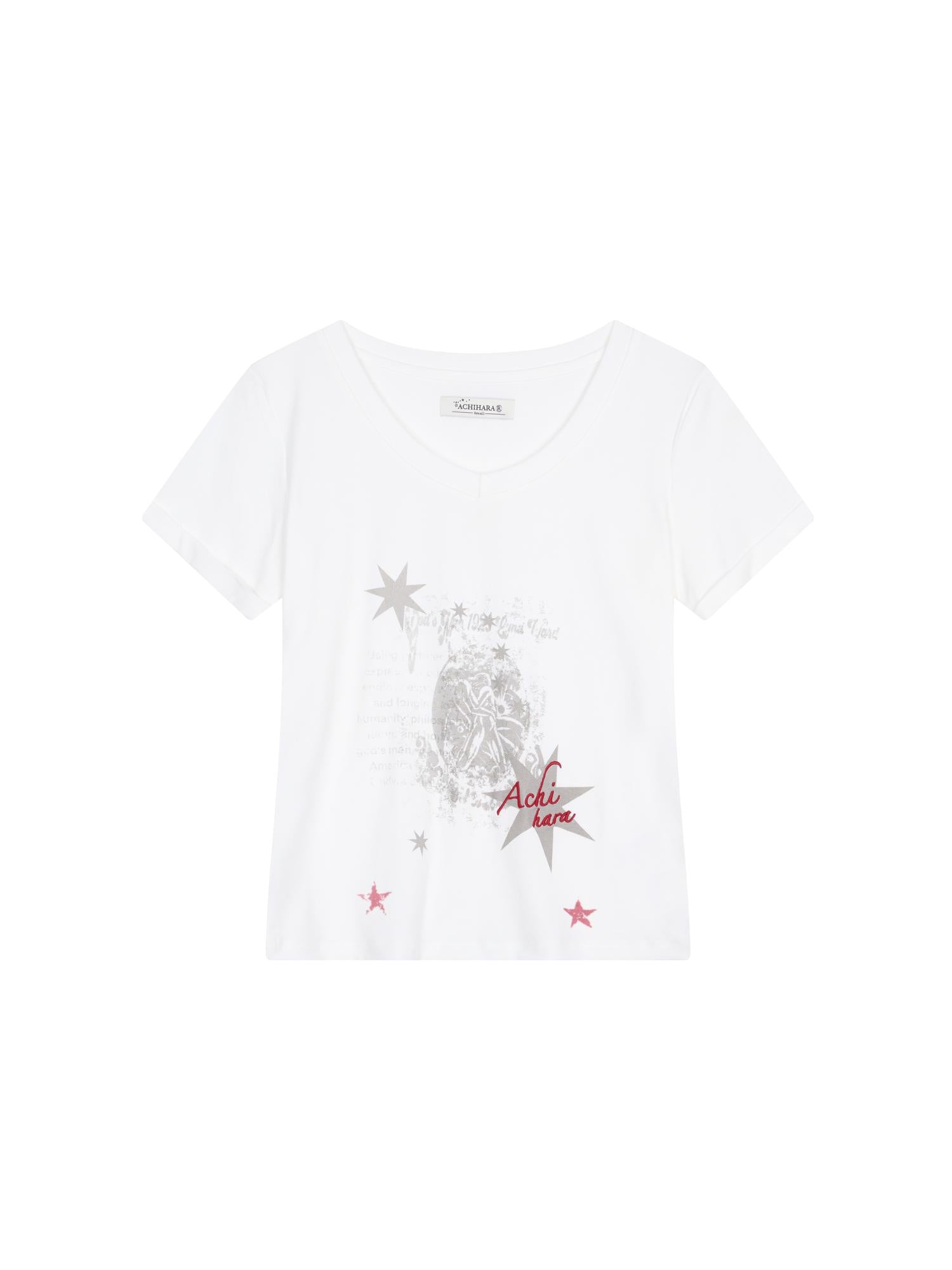 Achihara Spandex Viscose Knit Sneezy Star 2.0 T-Shirt