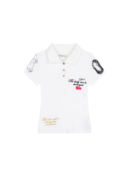 Achihara Men S Cvc Cotton Polyester Embroidered Polo Shirt For Horse Racing