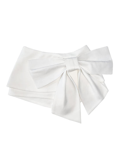 WSW WUSHENWU Pure Whisper Industrial Bow Culotte Skirt Chic Versatile