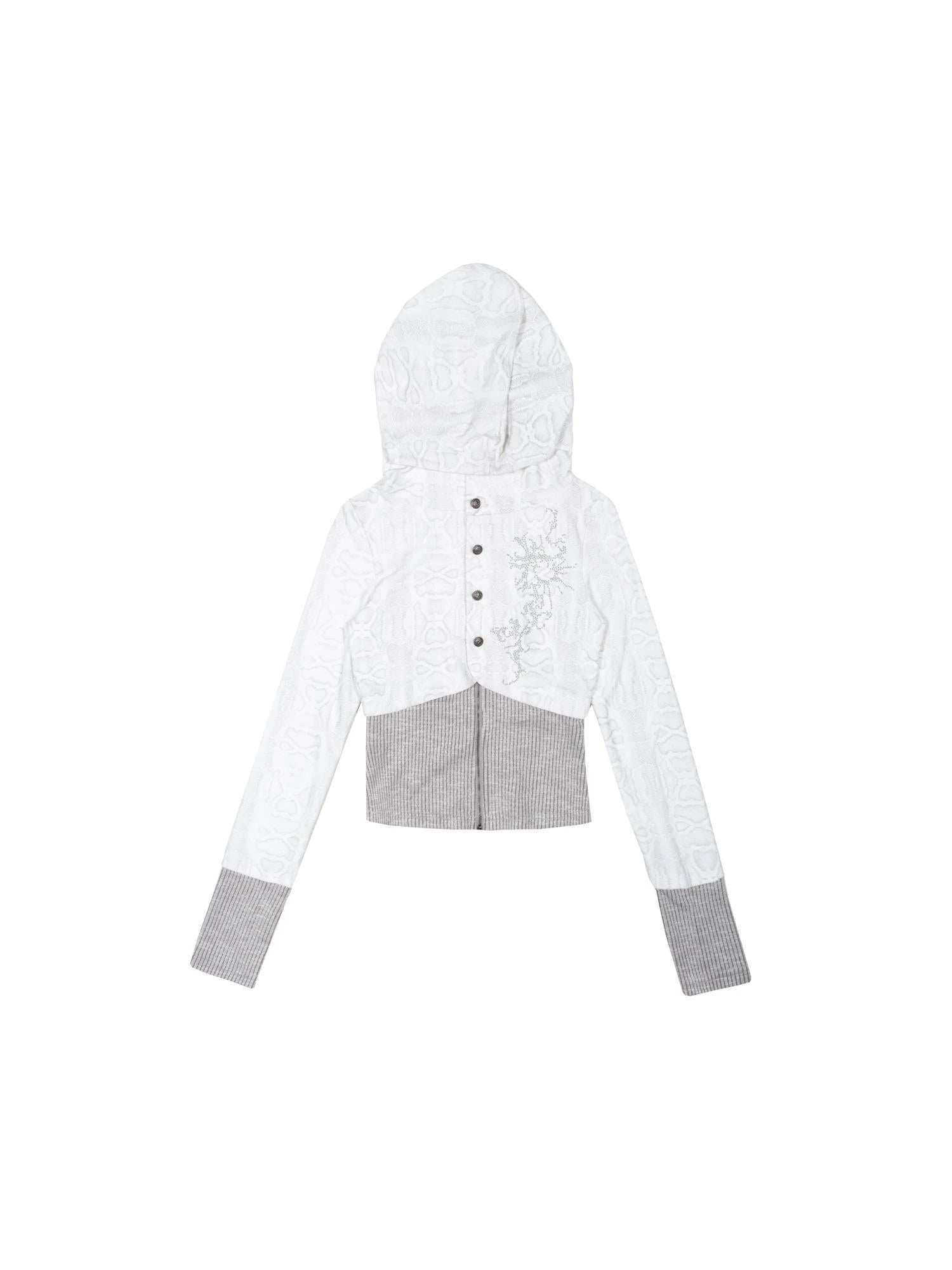 Retro Y2K Punk Knit Cropped Jacket