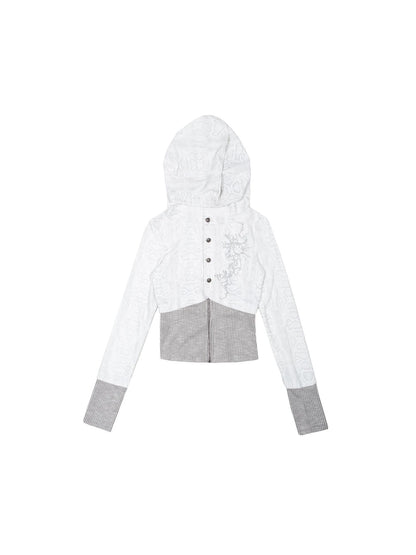 Retro Y2K Punk Knit Cropped Jacket