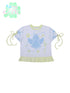 Frufru Gulu Summer Cotton Angel Print Loose T Shirt For Girls