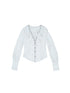 ARIADNAw Lace Trim Double Layer Neck Hollow Out Punk Romantic Vintage Blouse