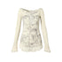 NO ROMANCE Punk Mesh Long Sleeve T-Shirt Women Spring Stretch Slim Fit Tee