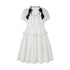 DIDDI MODA Bubble Sweetheart Bow Waist Maxi Dress