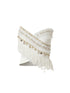 NO ROMANCE Cropped Bustier Top With Tassels & Lace Trim For Women