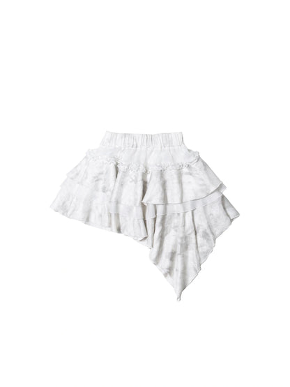 Punk Niche Asymmetrical Cake Skirt