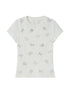 DIDDI MODA Floral Crystal Bow Slim Fit Tee