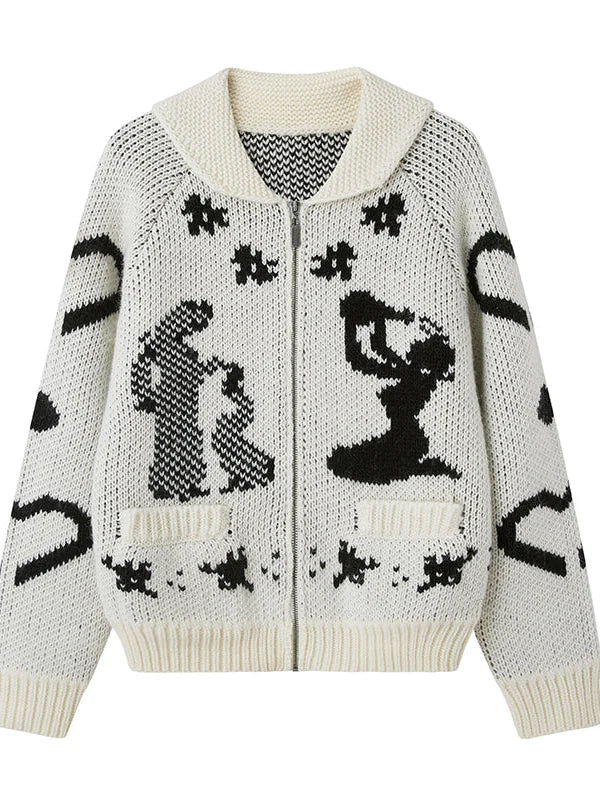 Fair Isle Classic Print Cardigan