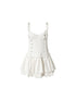 NO ROMANCE Punk Gothic Lace Trim Mini Puff Dress