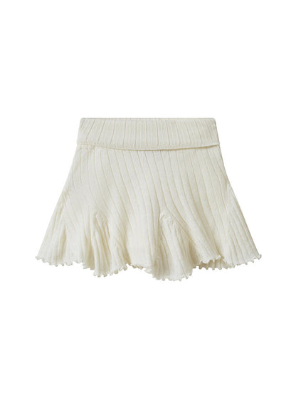 SweetChilling Wave Off Shoulder Sweater With Skirt 2-Piece Set Sweaters