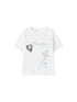 atrandom Original Hollow Mirror Print Loose Fit Black White T-Shirt