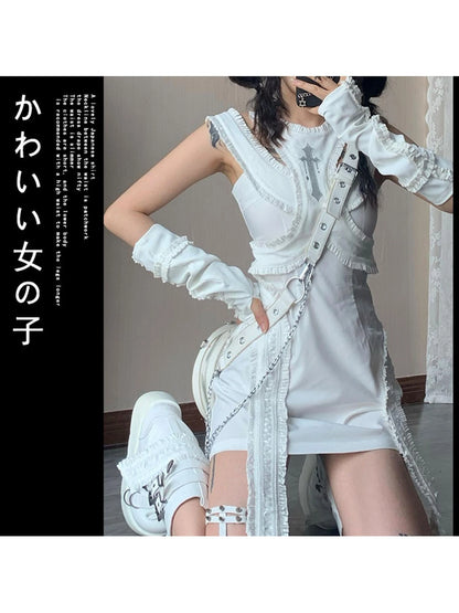 Elegant Satin Slit Dress SML Low Iron Hand Wash