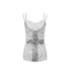 DoublePunch Lace Knit Cross Print Cami Top With Rhinestones Women Fashion Tops