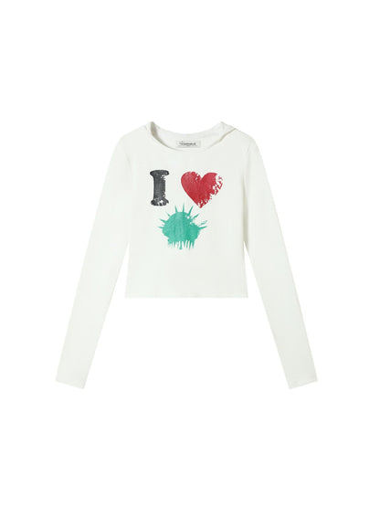 Achihara I Love Jellyfish Slim Fit Tee