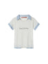 SweetChilling Cool Knit Fake Two-Layer Shirt With Ice Silk & Rhinestone T-Shirt