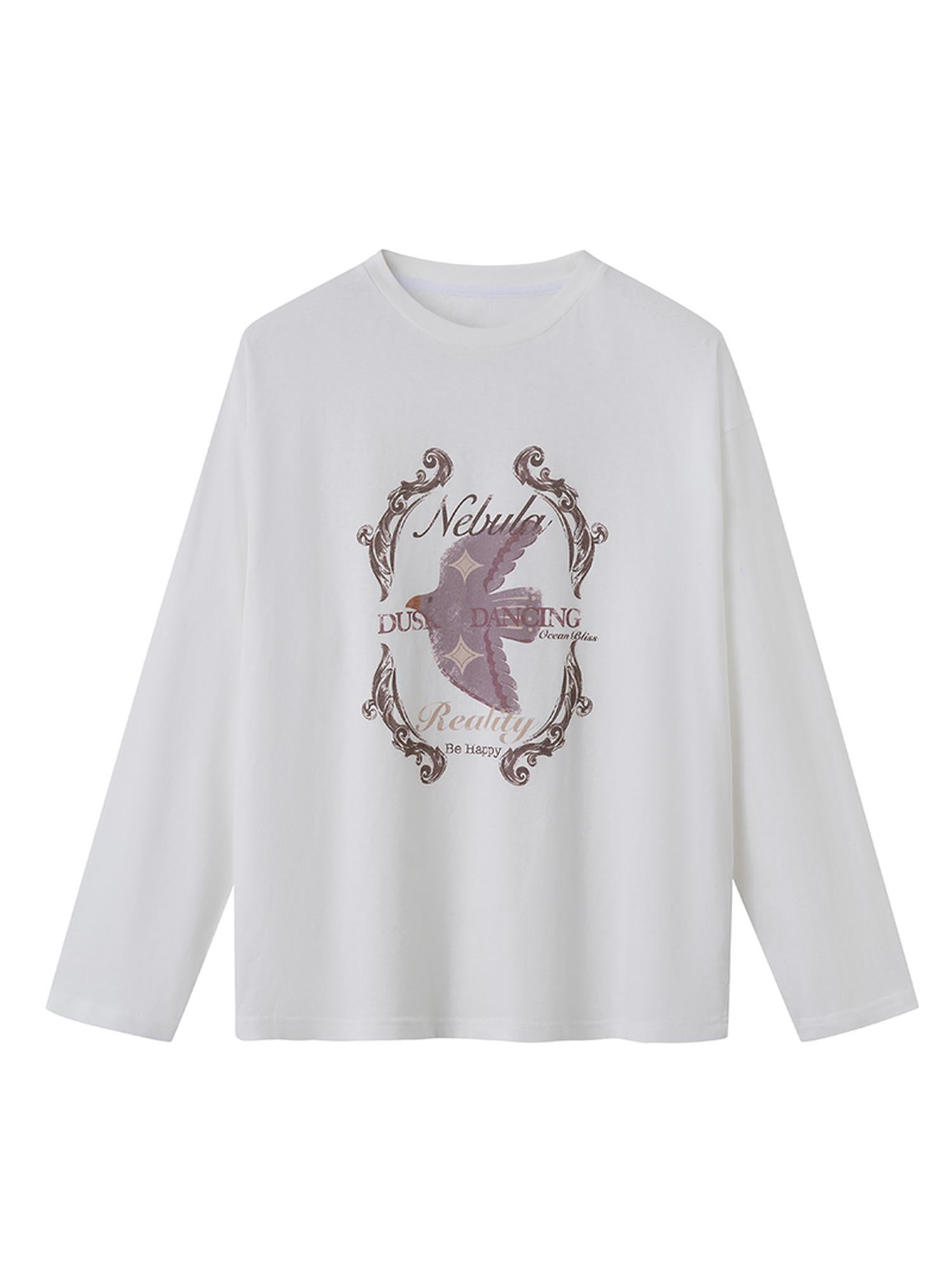 DIDDI MODA Swallow Print Tee Snake Pattern Pants Set